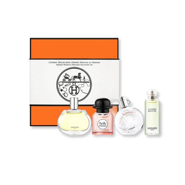 HERMES Perfume Gift Set (Bachni 7.5ml+Twilly 7.5ml+Un Jardin sur le Nil 7.5ml+Elixir des Merveilles 7.5ml)